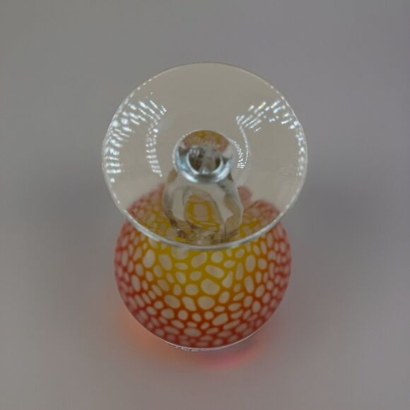 Retro Vintage Glass Ombré Martini Glass W/ Double Twist Stem 6.75”H - Picture 5 of 8